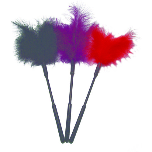 Sex & Mischief Feather Tickler 7in Red
