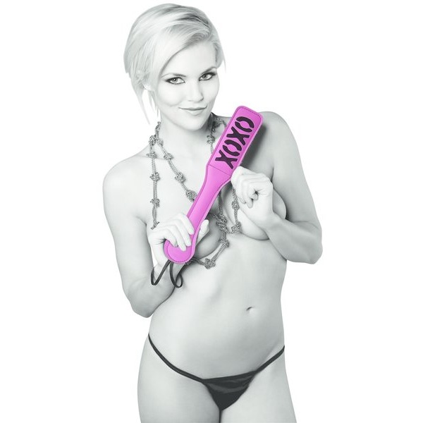 Sex & Mischief Blush Xoxo Pink/black Paddle