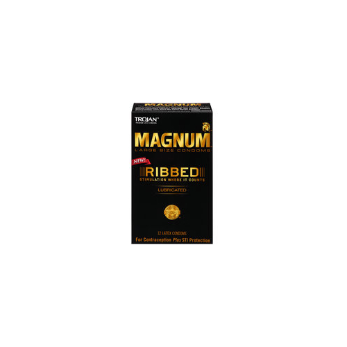 Trojan Magnum Ribbed 12 Pack