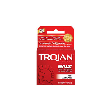 Trojan Enz Regular 3pk(non-lube)