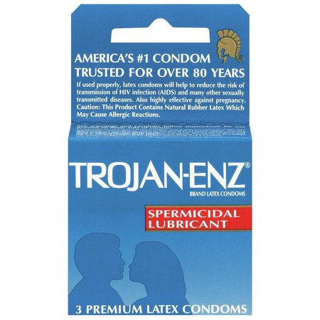 Trojan Enz Spermicidal 3pk