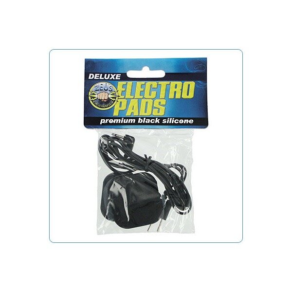 Zeus Electrosex Black Adhesive Silicone Pads Pair