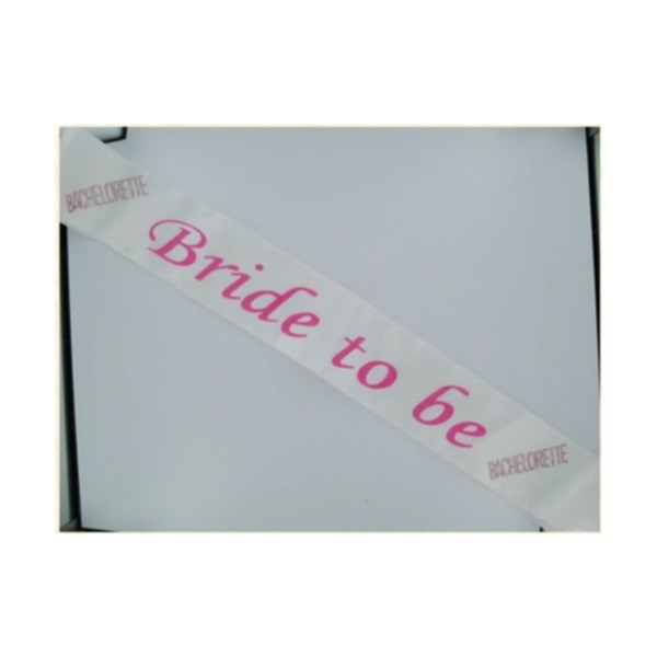 Bride 2b Sash W/pink Stones