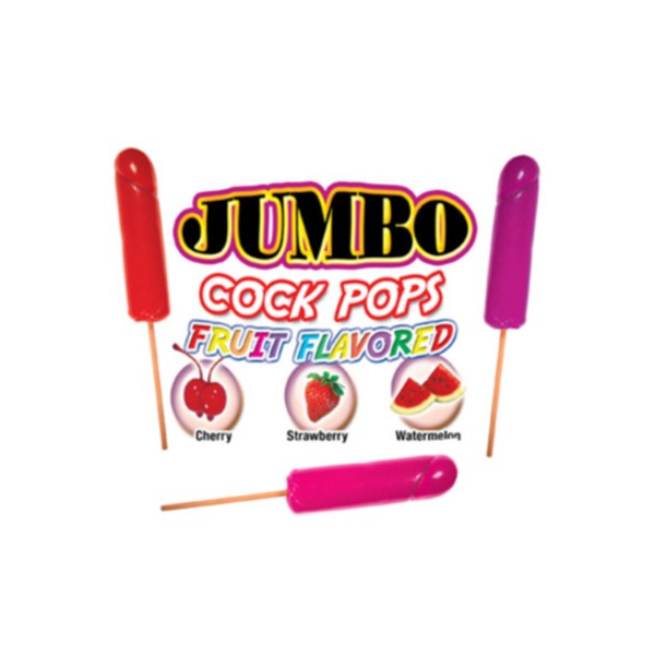 Jumbo Fruit Flavored Cock Pops 6pc Display
