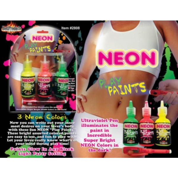 Neon Body Paints 3pk Carded