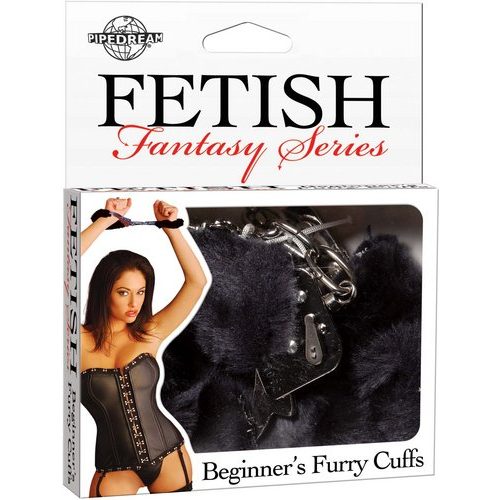 Fetish Fantasy Beginners Furry Cuffs Black
