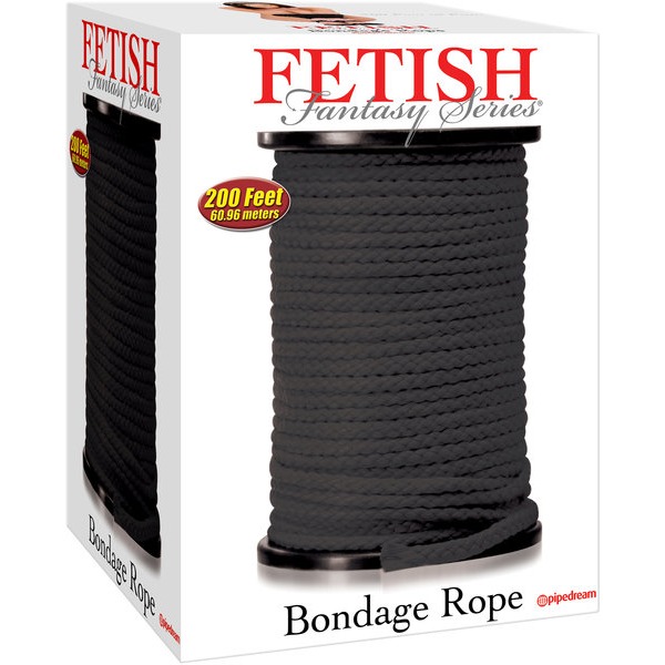 Fetish Fantasy Bondage Rope Black 200 Feet