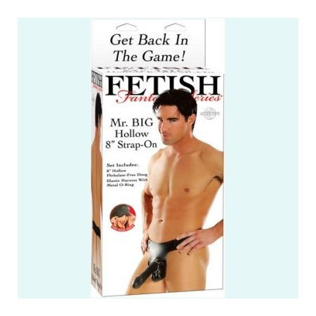 Fetish Fantasy Mr Big Hollow 8in Strap On Black