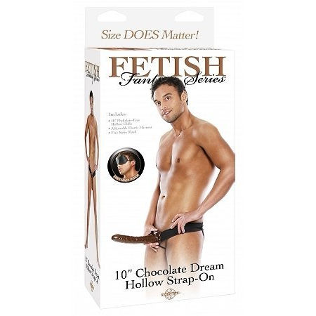 Fetish Fantasy 10in Chocolate Dream Hollow Strap On