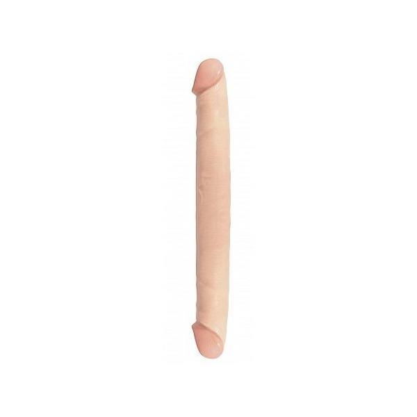 Basix Rubber Works 12in Double Dong Flesh