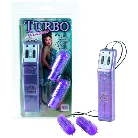 Pocket Exotic Turbo 8 Double Bullet W/ Sleeve-lavender