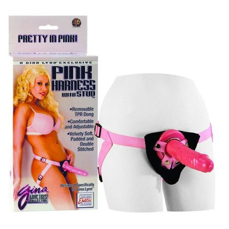 Shanes World Pink Harness W/stud