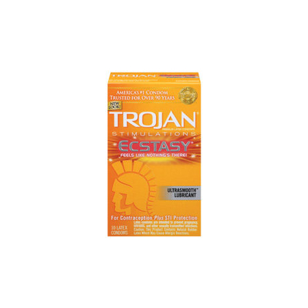 Trojan Ultra Ribbed Ecstasy 10 Pack