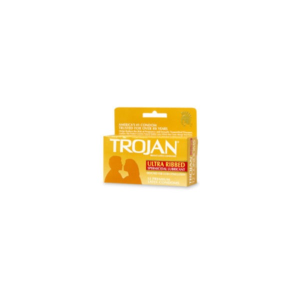 Trojan Stimulations Ultra Ribbed 12 Pack