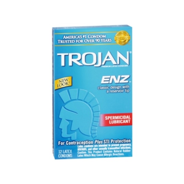 Trojan Enz Spermicidal 12 Pack