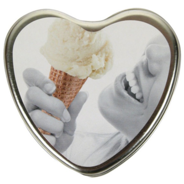Candle 3 N 1 Heart Edible Vanilla 4.7 Oz