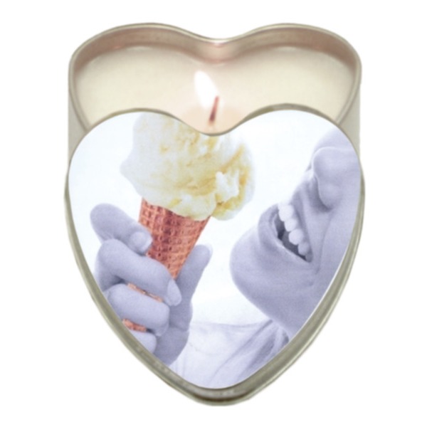 Candle 3 N 1 Heart Edible Vanilla 4.7 Oz