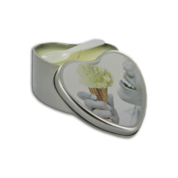 Candle 3 N 1 Heart Edible Vanilla 4.7 Oz